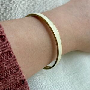Vintage Trifari‎ gold tone & enamel bangle bracelet